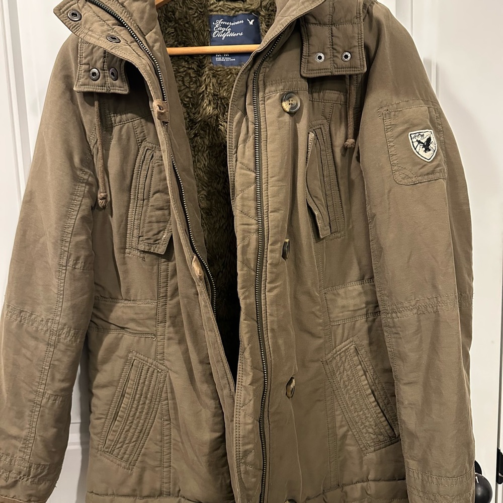 American Eagle Outfitters Olive Military Jacket